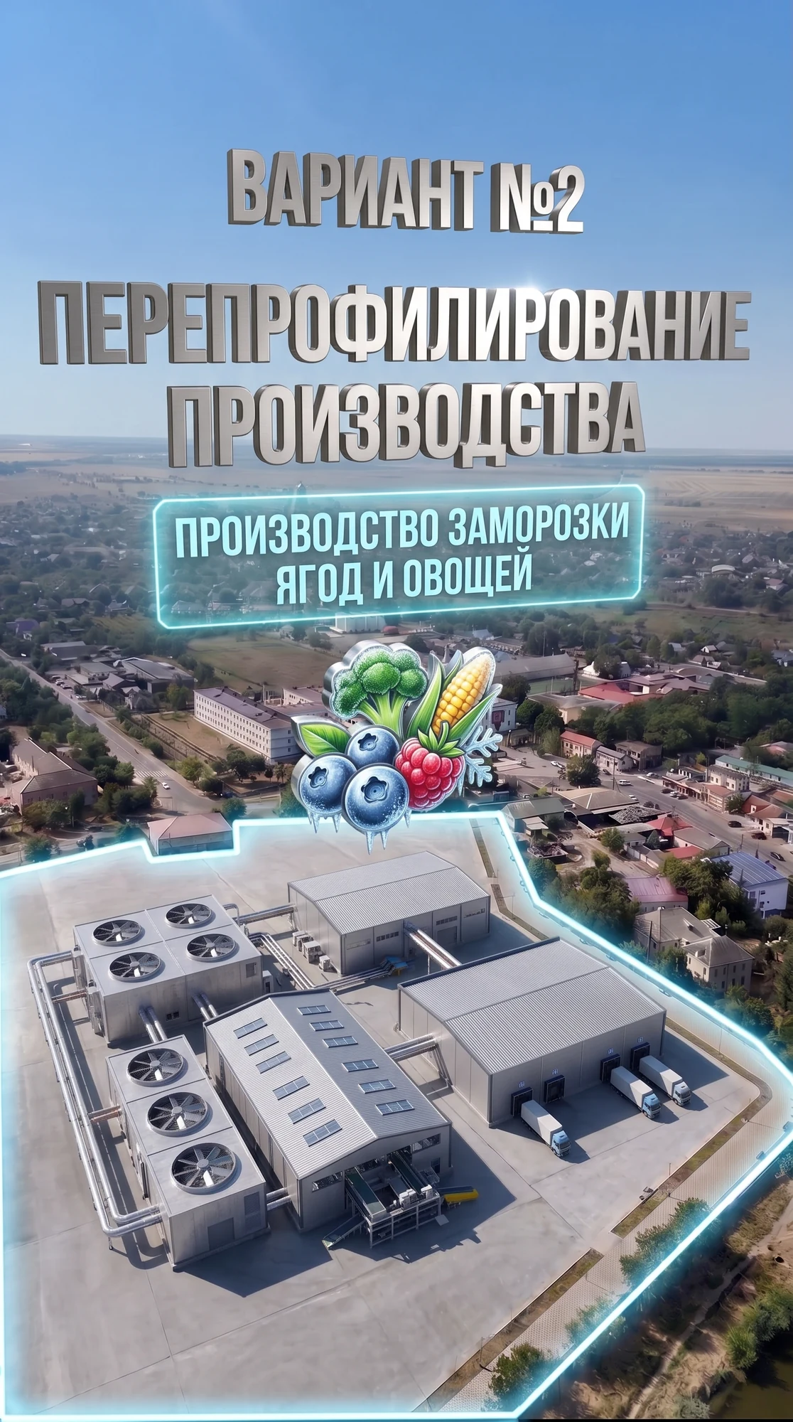 AI-концепція заморожування ягід та овочів